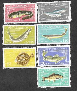 Romania 1388-1394 Mint NH MNH Flora Fauna Fish!