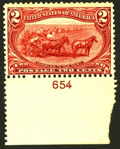 U.S. #286 MINT PL# OG NH