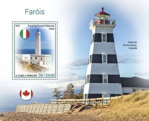 St Thomas - 2021 Punta Palascia Lighthouse - Stamp Souvenir Sheet - ST210202b