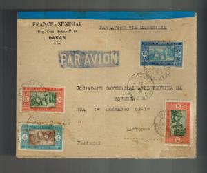 1931 Dakar Senegal Airmail Cover to Lisbon Portugal