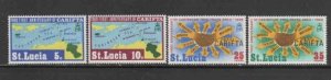 ST. LUCIA #249-252 1969 CARIFTA 1ST ANNIV. MINT VF LH O.G