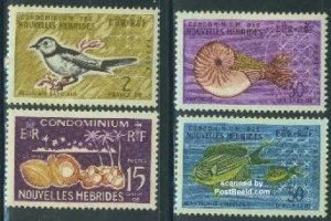 New Hebrides 1963, Definitives 4v F, MNH