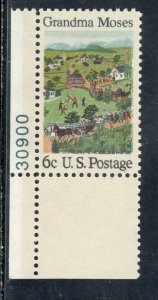 1370 * GRANDMA MOSES * U.S. Postage Stamp  MNH * LL PL#30900