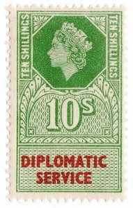 (I.B) Elizabeth II Revenue : Diplomatic Service 10/-