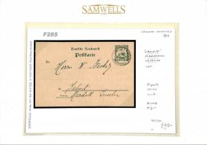 German Colonies MARSHALL IS Stationery Card *JALUIT* CDS Scarce Origin 1911 F285