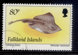 FALKLAND ISLANDS QEII SG709, 1994 80p falkland skate, FINE USED.