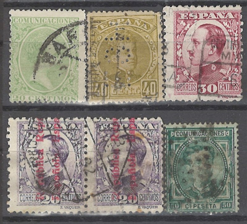 COLLECTION LOT # 2900 SPAIN 6 STAMPS 1889+ CV+$20