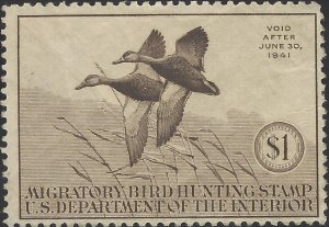 US Scott #RW7 Mint Hinged VF 1940 US Federal Duck Stamp
