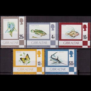 GIBRALTAR 1981 - Scott# 345a-53a Nature Set of 5 NH