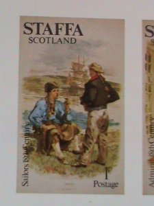 ​STAFFA SCOTLAND STAMP:MILITARY  SOLDIERS   IMPERF- MNH - MINI SHEET