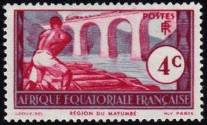 French Equatorial Africa - Scott 36 - Mint-Hinged - Pencil Marks on Back