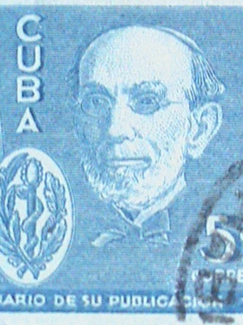 ​CUBA-1940 SC#364-5 DR. NICOLAS GUTIERREZ- CUBA USED VERY OLD STAMP-VERY FINE