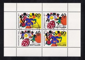 Netherlands Antilles  #B147-150a  cancelled  1977  sheet  child welfare  toys