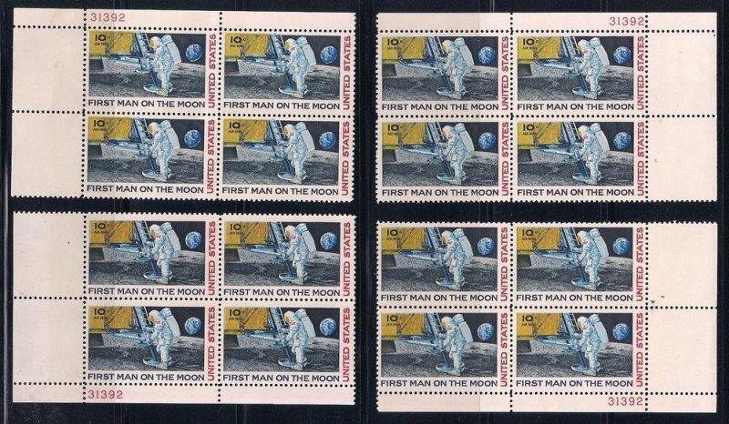 Sc C76 First Man on Moon Plt Blk Set # 31392 MNH