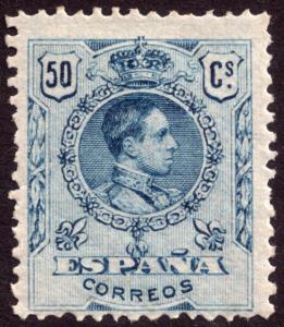 Spain 1909 50c Blue SG339a MH