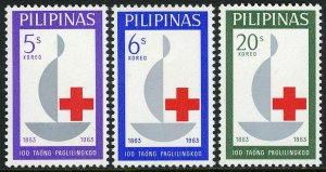 Philippines 886-888, MNH. International Red Cross Centenary, 1963