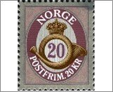 NK 1865   Posthorn 20 Krone Multicolor