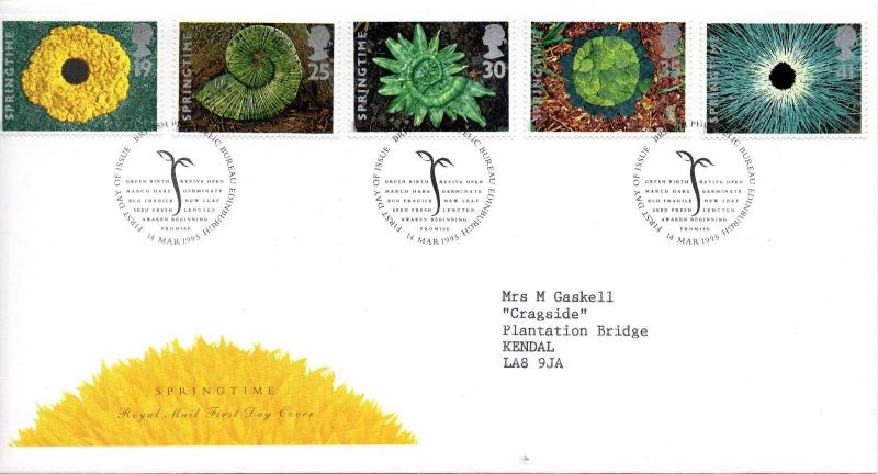 1995 Sg 1853/57 Springtime. the Four Seasons First Day Cover   
