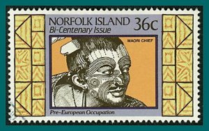 Norfolk Island 1986 Bicentenary 2, 36c Maori Chief, used  #400,SG404