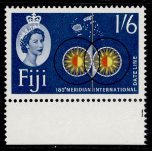 FIJI QEII SG318, 1s 6d red, yellow, gold, black & blue, NH MINT.