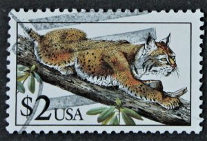 US Sc #2482 Used Single $2 Bobcat