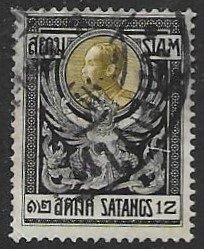 Thailand  142   1910   12 Satangs  fine used
