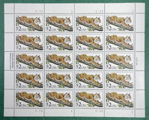 Scott 2482 BOBCAT Sheet of 20 US $2.00 Stamps MNH 1990