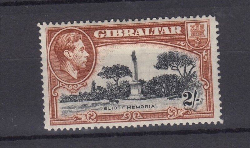 Gibraltar KGVI 1938 2/- Brown p14 SG128 MH BP5443