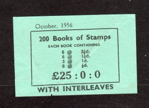 BOOKLET PACKAGING FOR OCTOBER 1956 2/6 BOOKLET