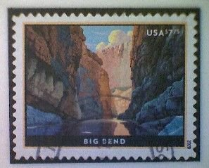 Stamp, United States, Scott #5429, used(o), 2020, Big Bend, $7.75, multicolored