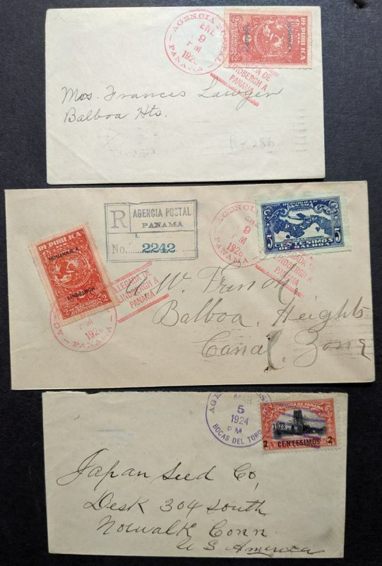 EDW1949SELL : PANAMA Collection of 10 covers & 3 Post cards. Very interesting.