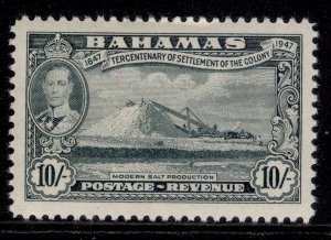 BAHAMAS GVI SG192, 10s grey, M MINT. Cat £20.