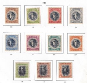 BRITISH COLONIES - BARBADOS 140-151 VF-MH 1920 VICTORY ISSUES ¼p- 3sh