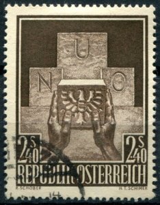 Austria Sc#610 Used, 2.40s choc,  (1956)