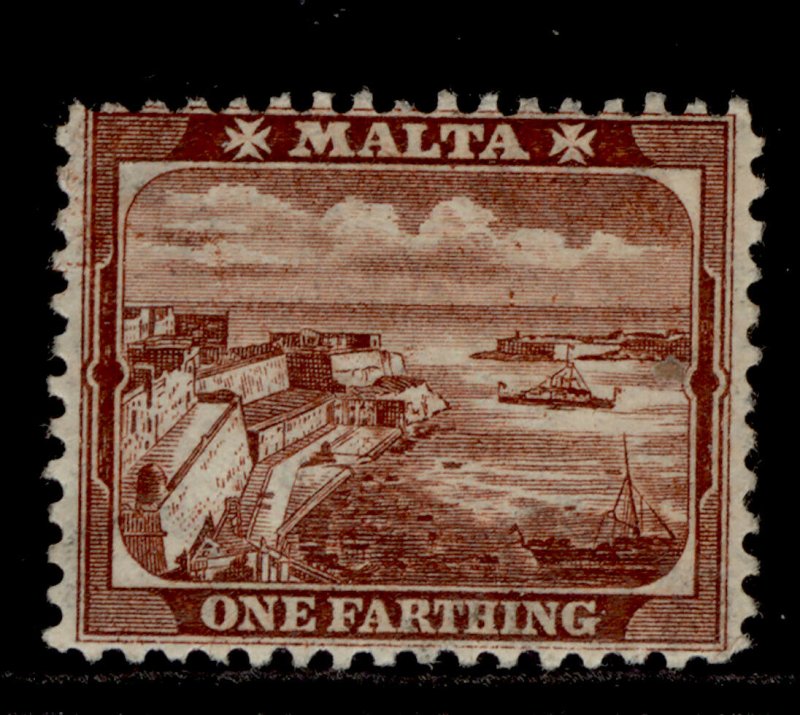 MALTA EDVII SG45, ¼d red-brown, M MINT.