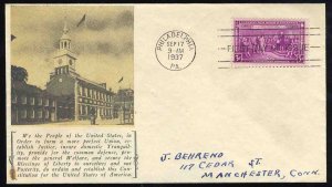 United States First Day Covers #798-66, 1937 3c Constitution Sesquicentennial...