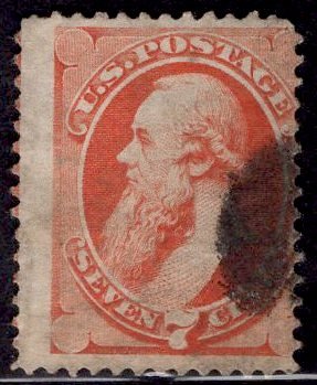 US Stamp #149 7c Vermillion Stanton USED SCV $90