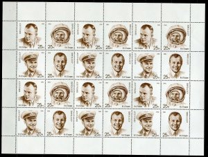 6186 - RUSSIA 1991 - First Man in Space - Gagarin - MNH Sheet