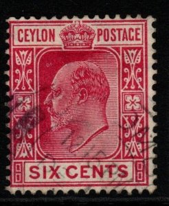 CEYLON SG281 1904 6c CARMINE USED