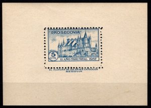 1937 Spanish Civil War Private Issue SS Pro Segovia - II Ano Triunfal Perf MNH