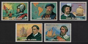 Cook Is. Pacific Explorers Balboa Nunez Magellan 5v 1975 MNH SC#C422-C426