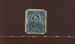 315 Lincoln Imperf USAV Coil Mint Stamp with PF Cert (Bz 261)