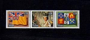 NIUE - 1978 - QE II - SILVER JUBILEE - CORONATION - FLAGS - MINT SET/STRIP!