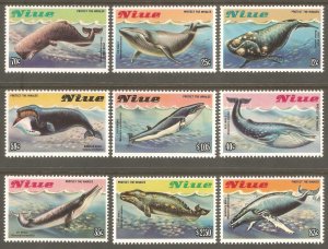 NIUE Sc# 380 - 388 MNH FVF Set of 9 Protect the Whales