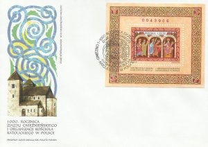 Poland 2000 FDC Stamps Souvenir Sheet Scott 3500 Summit with Emperor Otto III