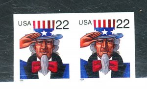 3263A MINT PAIR DIE CUTTING OMITTED Cat $600