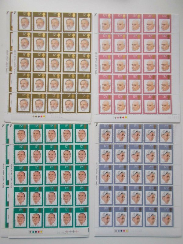 1980 Conductors Set of 4 in Complete Sheets of 100 U/M - Folded into 4 Cat £160