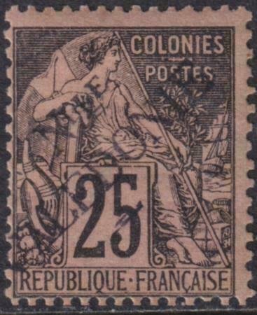 New Caledonia 1892 SC 28 MLH Stamp