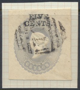 Ceylon QV Embossed postal stationery Used see details & scans 