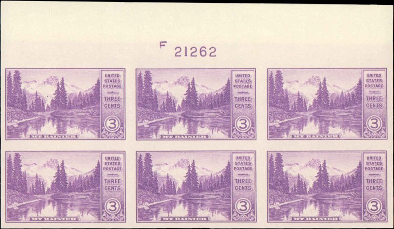 United States #758, Complete Set, Plate Block of 6, 1935, Mint No Gum As Issued